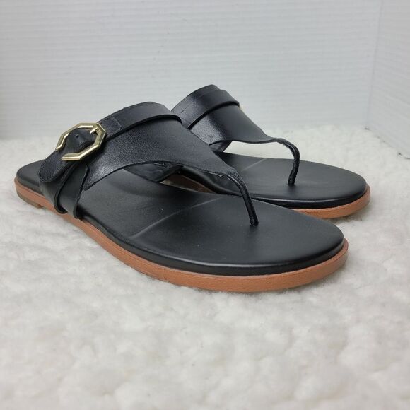Cole Haan Grand 360 Felicity WomSize 10B Black Soft Leather Buckle Sandals - Picture 1 of 10